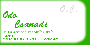 odo csanadi business card